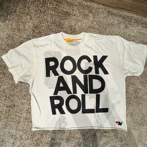Aviator Nation White Rock and Roll Tee